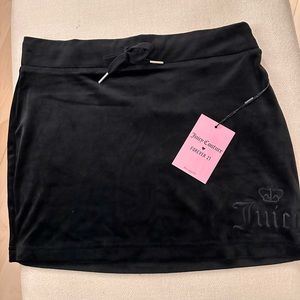 Juicy Couture X Forever 21 Black velour skirt - S - NWT